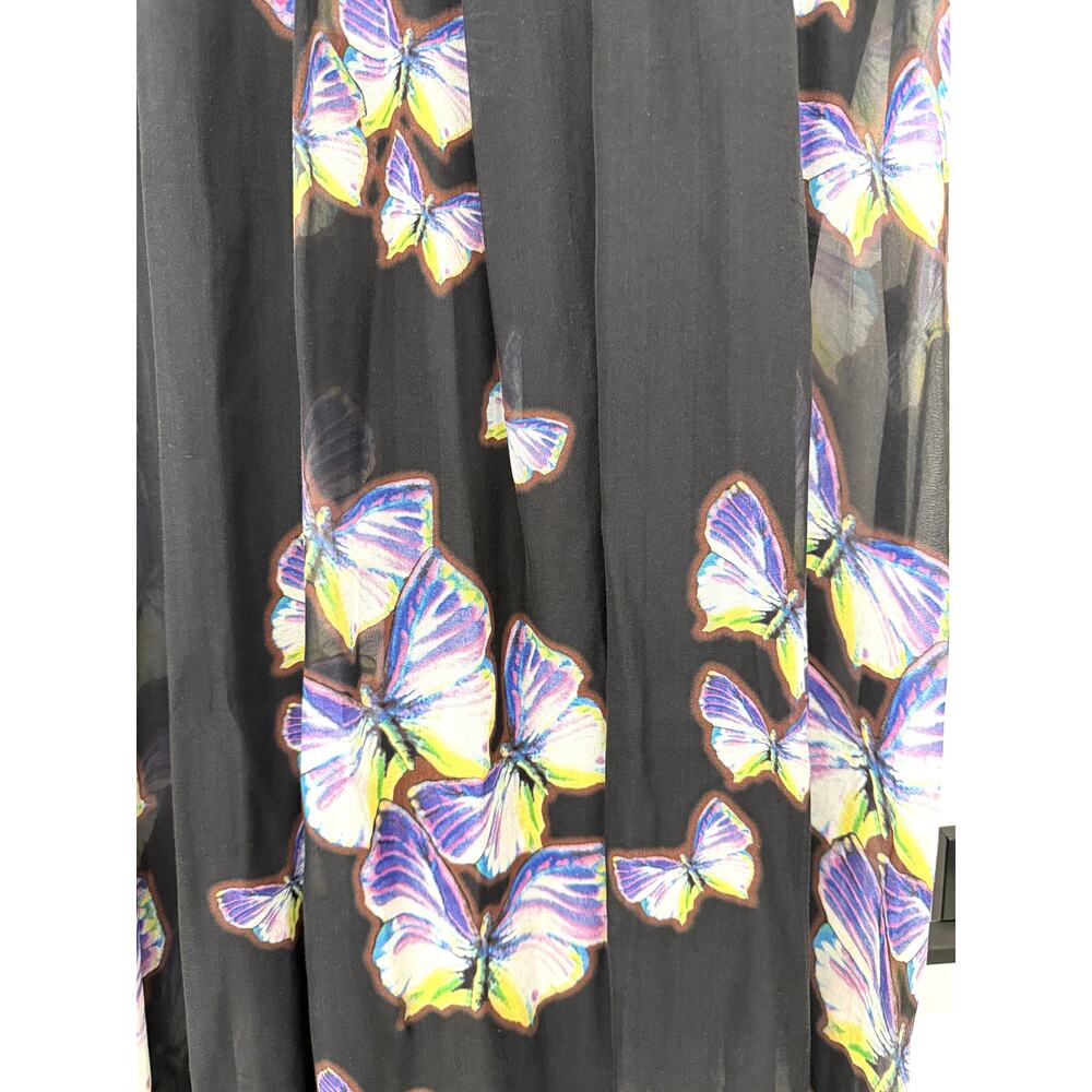 ERIN erin fetherston 100% silk Butterfly Gardens Maxi Dress Sz 8 Retail $450 - Picture 4 of 15